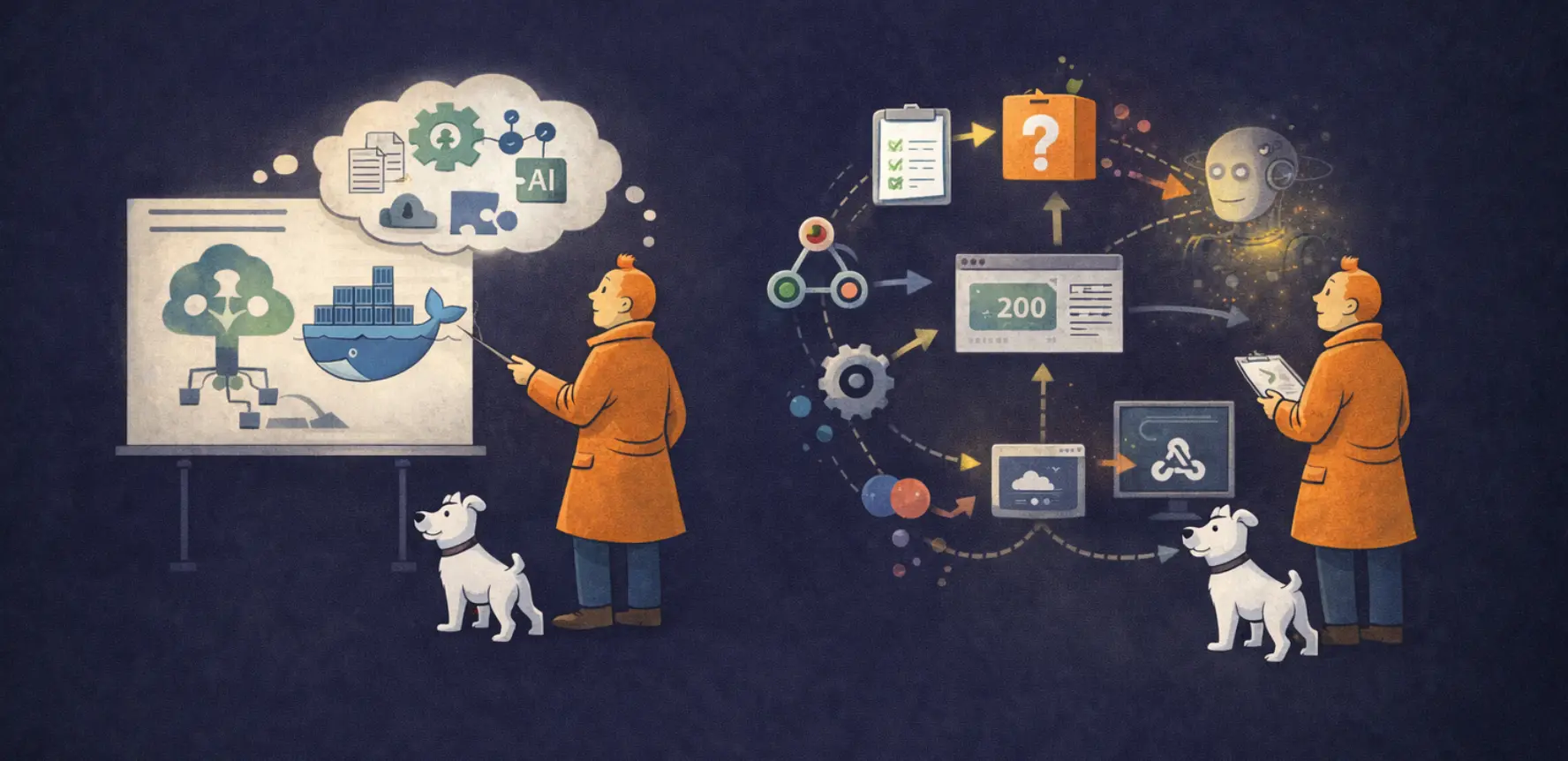 Illustration som stöd för kursens upplägg i två lektioner